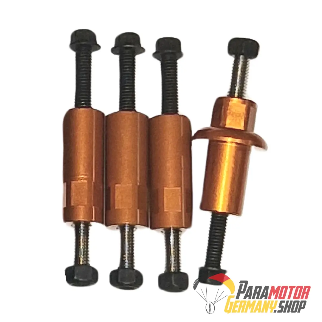 MP046k Aluminum spacers orange with dedicated Bolts 6 x 63 mm (Set of 4) | Vittorazi