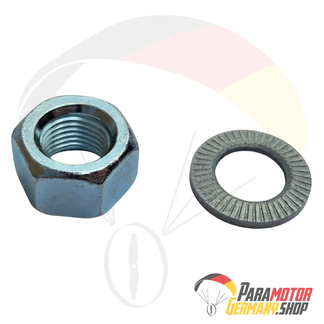 C037 Nut flywheel 12 x 1.25 mm and Ondulated spring washer Ø 12 x 22 mm | Vittorazi