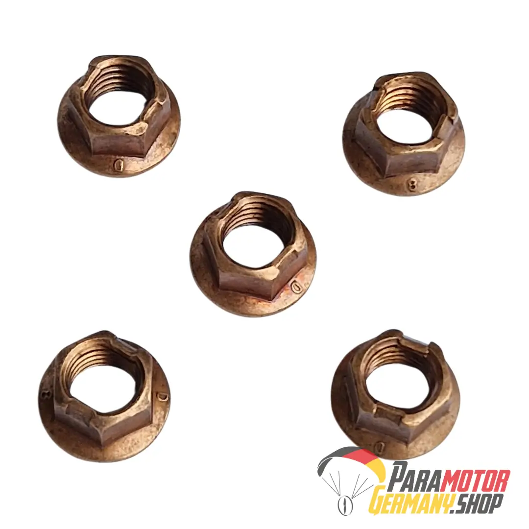 M019.5 Copper lock nut high temperature 8 x 1.25 mm (Set of 5) | Vittorazi