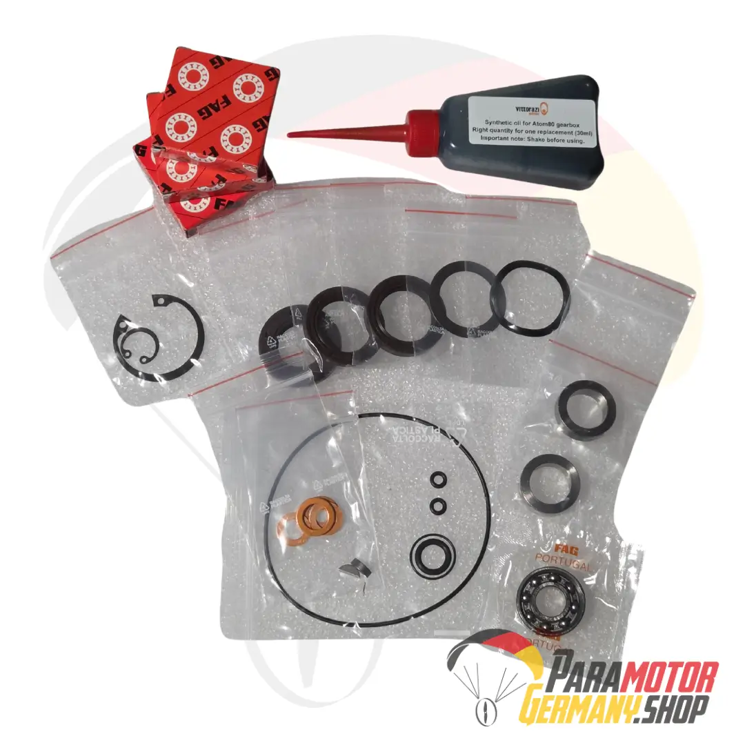 AT161k Kit for Reduction Drive's overhaul (includes: Bearings, Oil seals, Copper Washers, Oil, Bearing spacer and O-rings) | Vittorazi