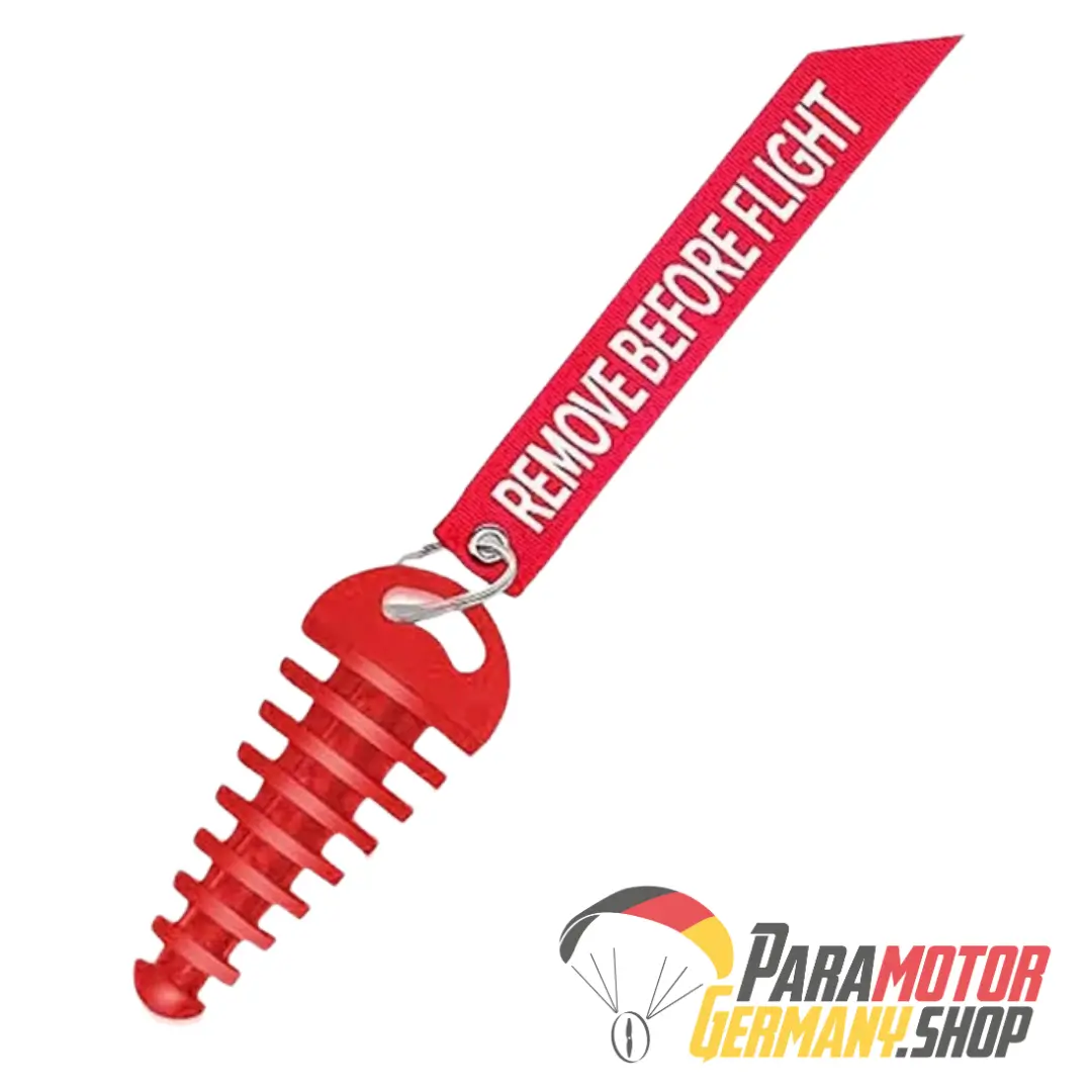 Universal Paramotor Exhaust Plug Red Remove before Flight