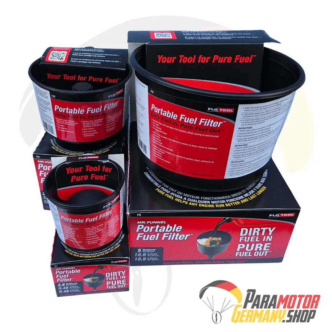 Orginal Mr. Funnel Trichter mit Filter - Benzin ohne Wasser und Dreck