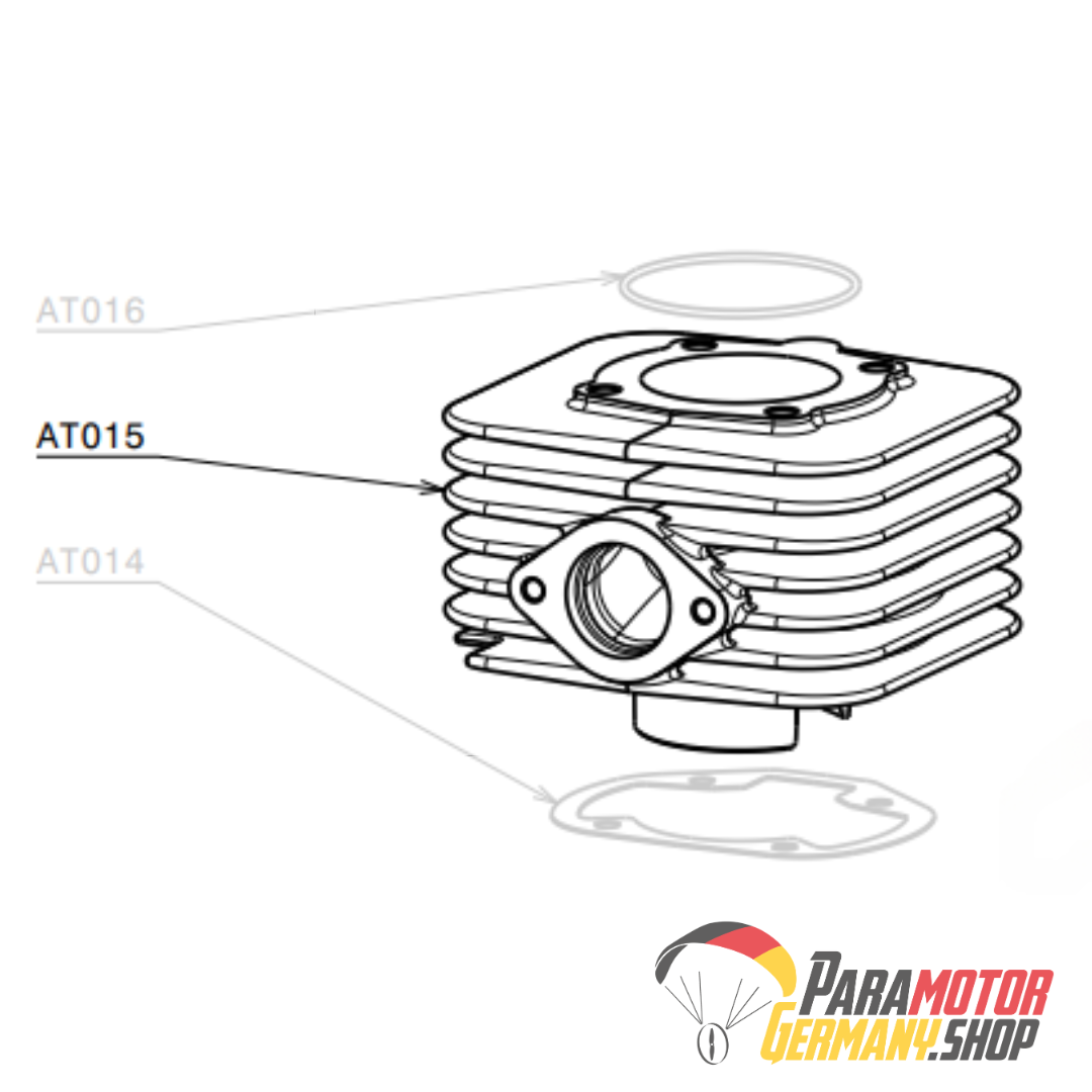 AT015a Cylinder chromed Ø 47,6 mm (includes: AT174 - AT175 - M047a) | Vittorazi