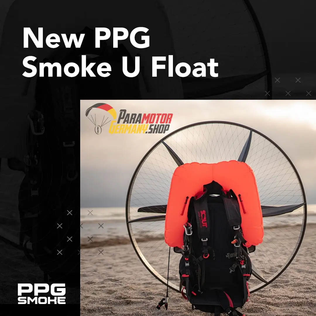 PPGSmoke U-Float System - inkl. Gas Ready to Fly - Automatische Schwimmhilfe für Motorschirm Paramotor