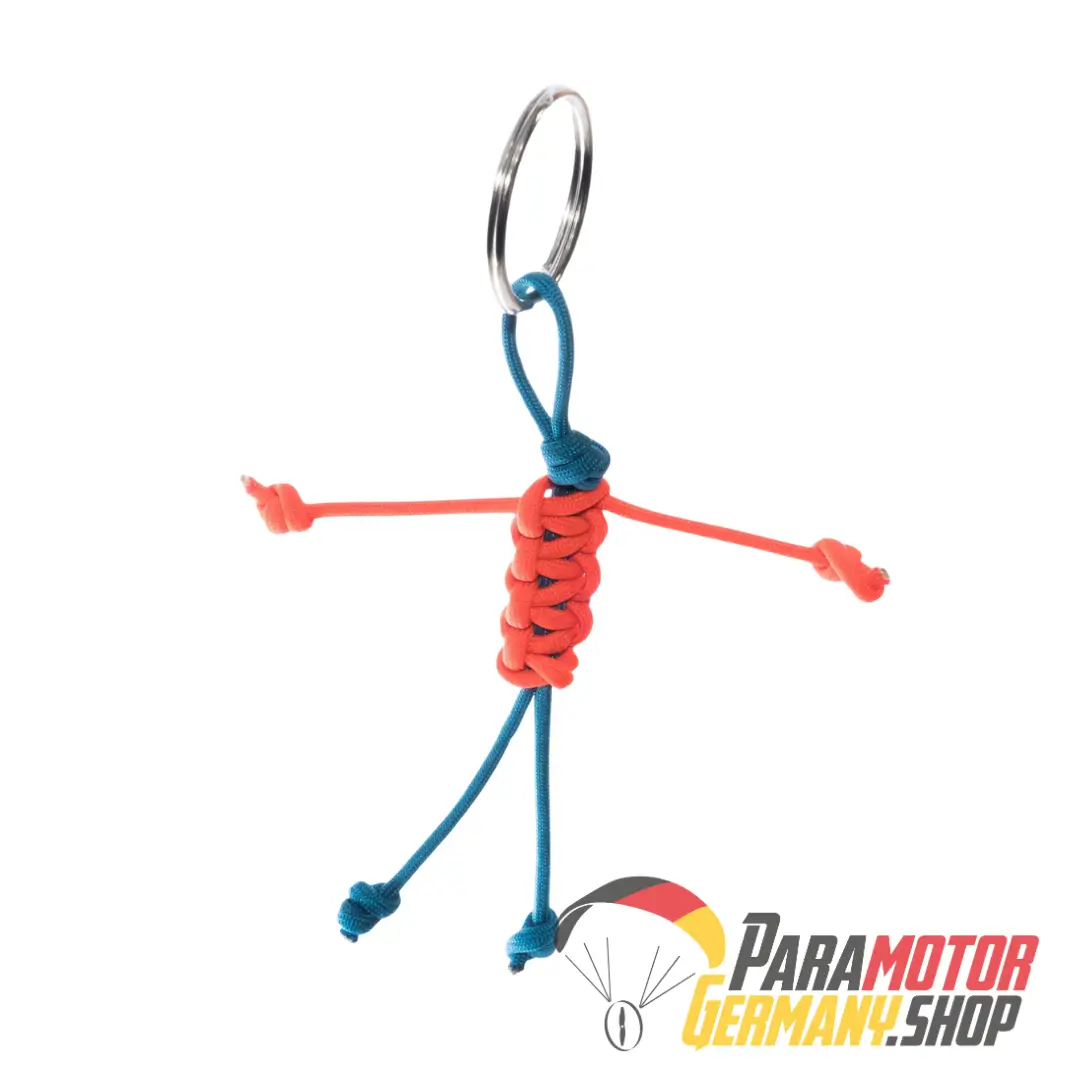 Schlüsselanhänger Pilot aus Gleitschirm und Motorschirm Leinen Schlüsselanhänger Pilot aus Gleitschirm und Motorschirm Leinen
